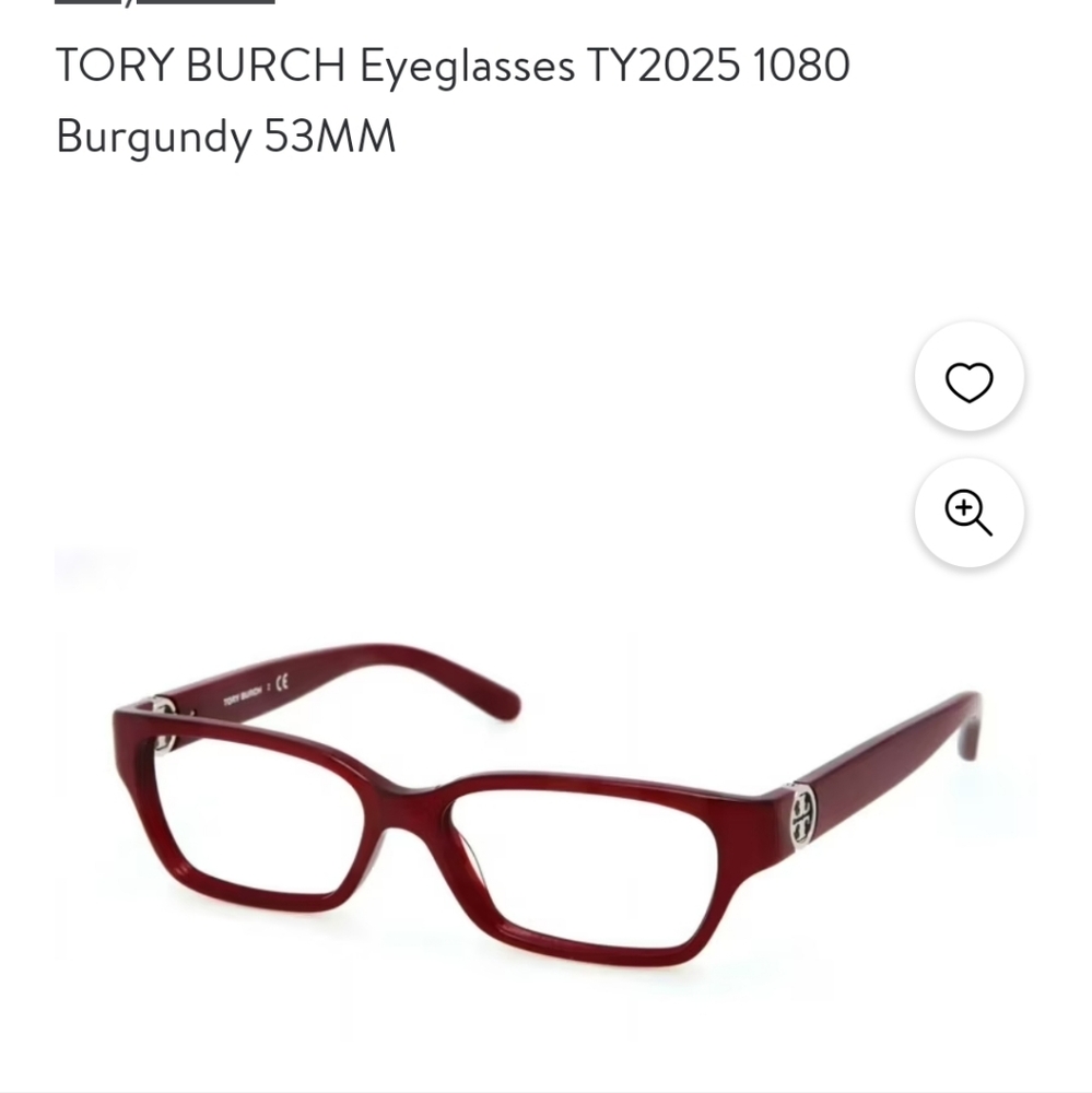 Tory Burch Burgundy Eyeglass Frames